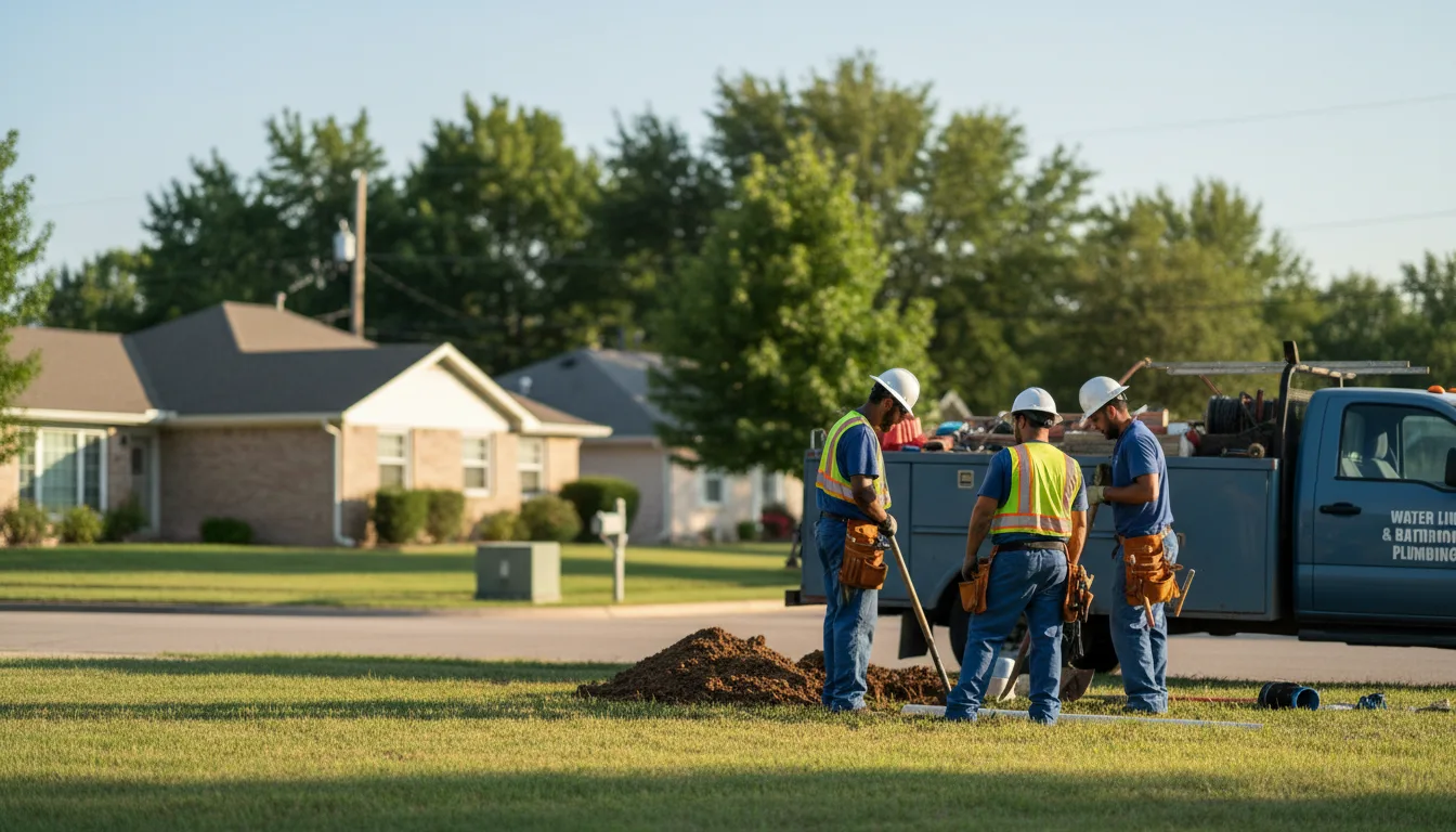 Residential water line and bathroom plumbing service in Toledo, IA